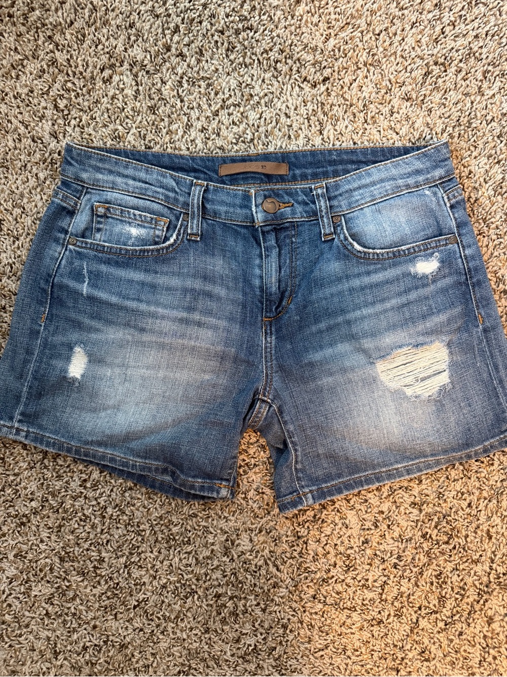 ⚡️ Joe's Jeans Distressed Mid-Rise Blue Denim Shorts